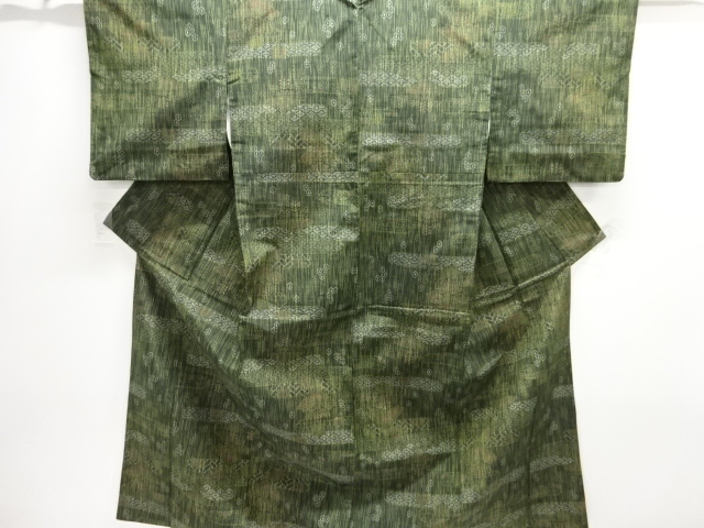 JAPANESE KIMONO / TSUMUGI / WOVEN CLASSICAL PATTERN